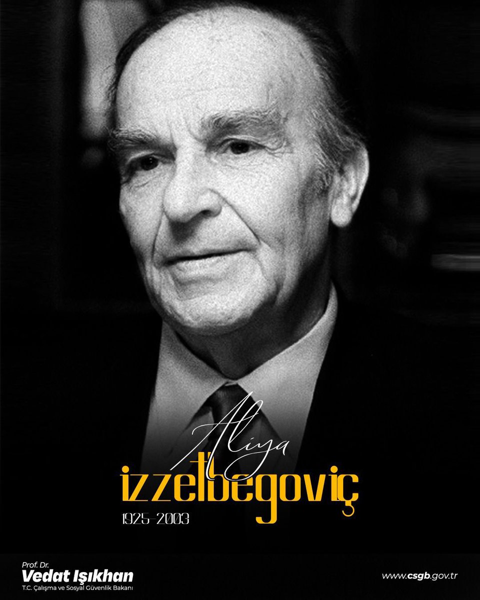 “Ne yaparsanız yapın, ama soykırımı unutmayın. Çünkü unutulan soykırım tekrarlanır.” 

Bosna Hersek’in ilk Cumhurbaşkanı, Bilge Kral #Aliyaizzetbegoviç’i vefatının 20. sene-i devriyesinde saygıyla anıyorum.