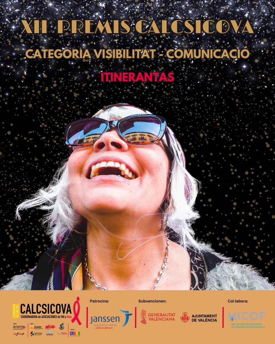 calcsicova's tweet photo. Coincidint amb el #PridePositivo presentem a #ITINERANTAS, premiades dels #XIIPremisCALCSICOVA🏆.

📸ITINERANTAS és una exposició fotogràfica que contribueix a #visibilitzar a #dones amb #VIH.
 
🗓3 de novembre ⏰16:00 H📍@micofvlc

Més info📲https://t.co/pJcu5t8bxv https://t.co/Zr6zI0LKtx