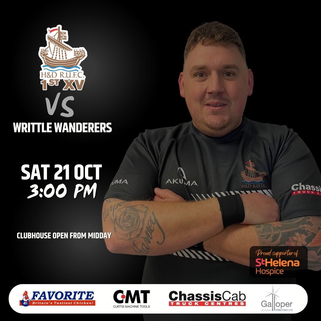 🚨We have a Super Saturday lined up at H&amp;D! Our 1st XV host Writtle Wanderers, with both teams currently unbeaten. Then it’s all eyes on the World Cup Semi Final 😮‍💨

📺 Live Rugby World Cup 
England 🆚 South Africa - 8pm