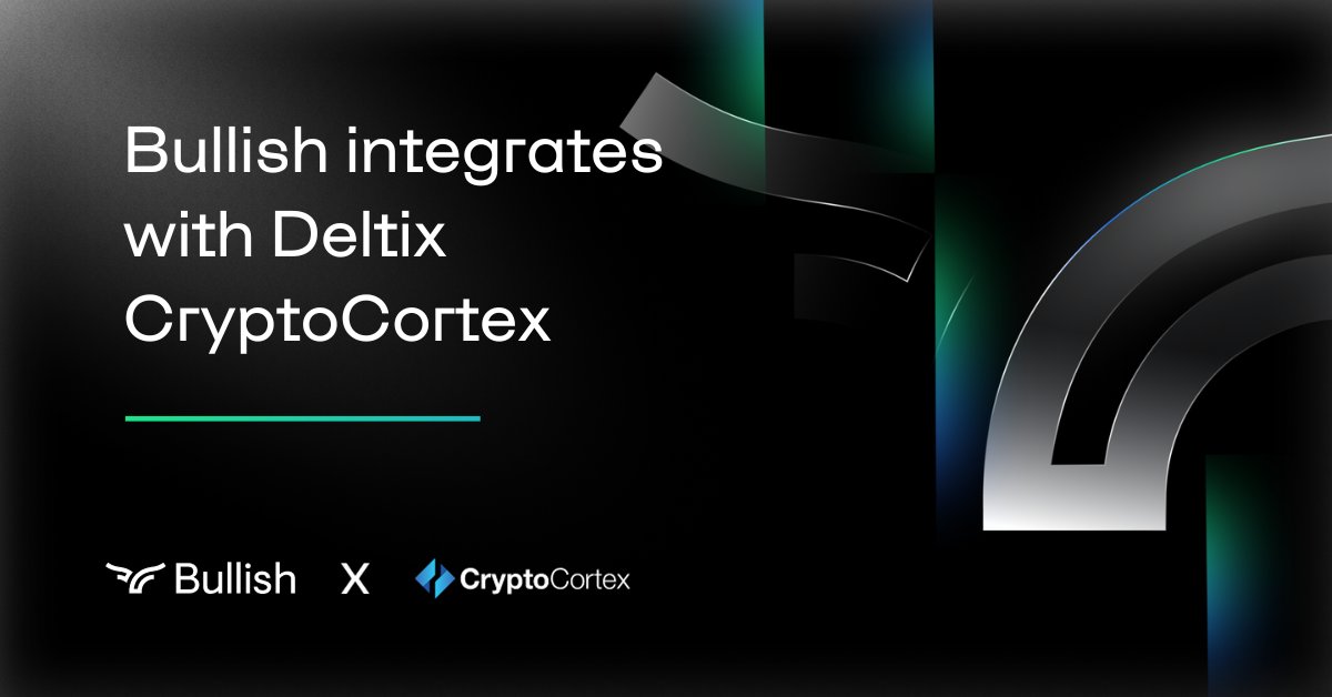 Bullish's tweet photo. We are pleased to announce our integration with @EPAMSystems’ Deltix #CryptoCortex trading platform and to open a gateway for more institutional traders to seamlessly access #Bullish’s deep, reliable liquidity.