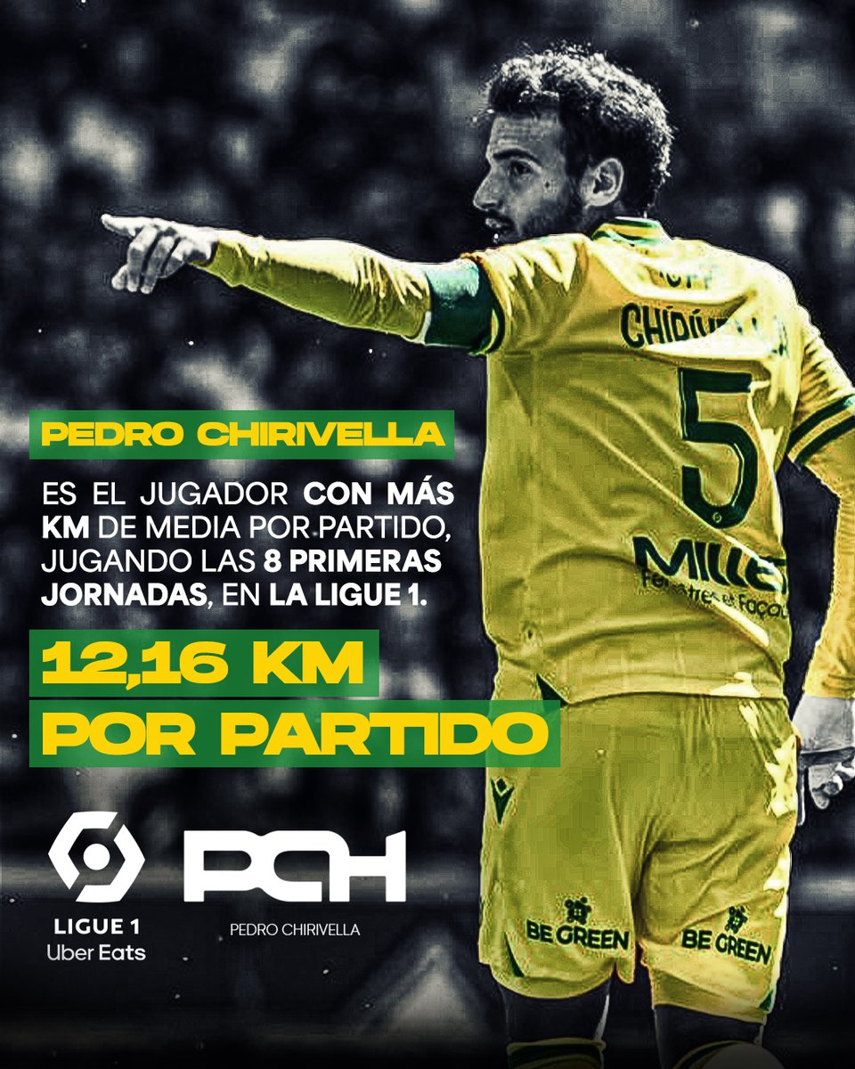 🏃‍♂️ El motor incansable del Nantes FC en la <a href="/Ligue1UberEats/">Ligue1UberEats</a>  <a href="/pedrochb97/">Pedro Chirivella</a>  🔥