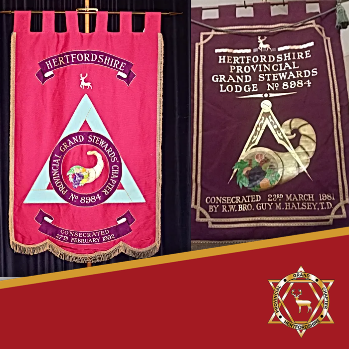 pgcherts's tweet photo. Hertfordshire Provincial Grand Stewards Lodge No: 8984 was consecrated on 23rd March, 1981 and Provincial Grand Stewards Chapter No: 8984 was consecrated on 27th February, 1992. @pglherts #Freemasons #Freemasonry #Stewards #RedAprons https://t.co/2dgYdSGQCX