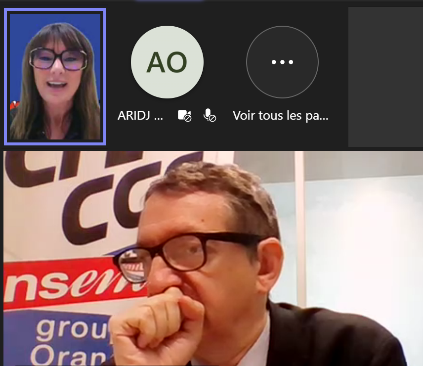 c'est parti pour une heure d'information syndicale <a href="/CFECGCOrange/">CFE-CGC Orange</a>