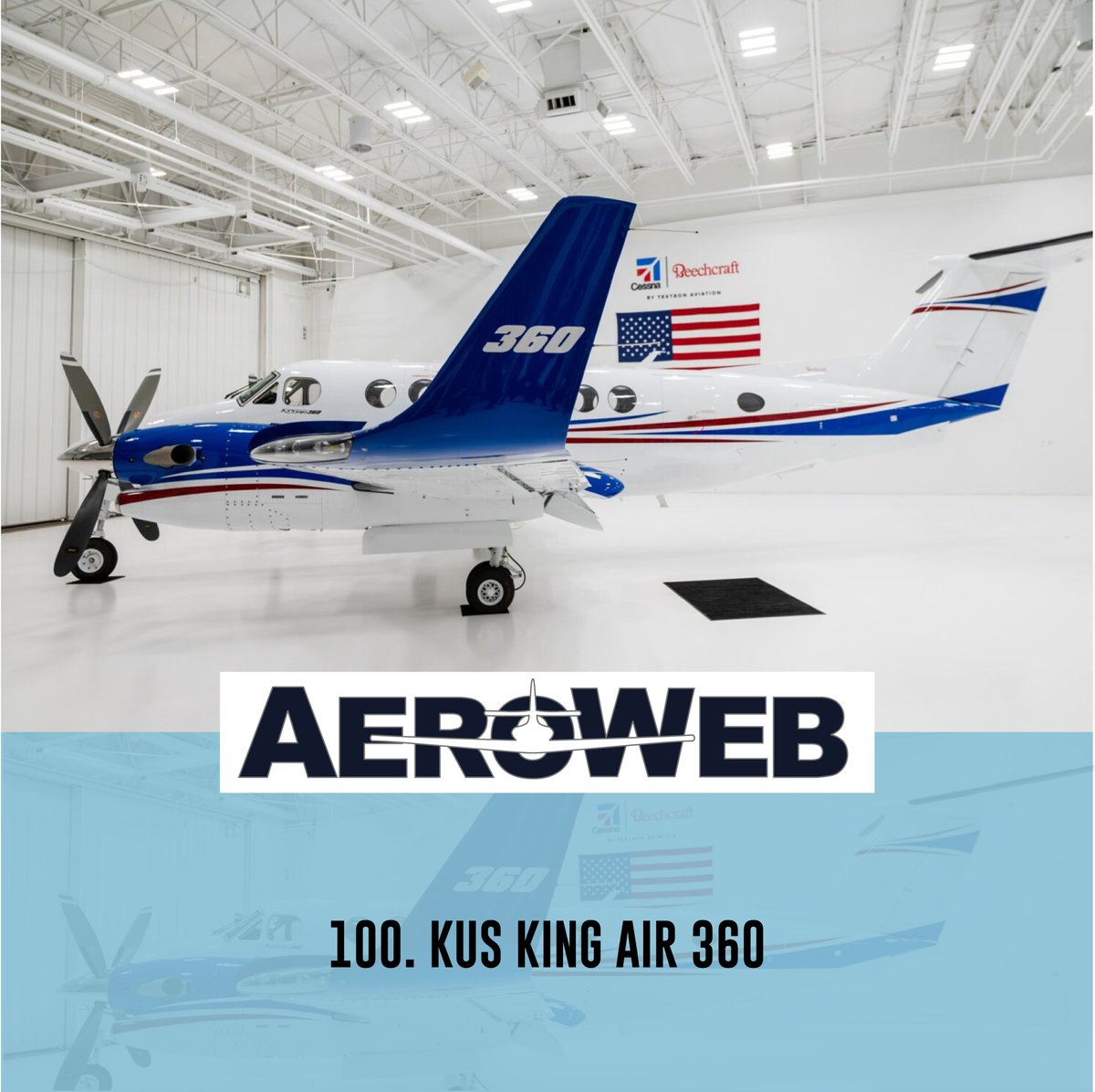 AerowebCZ's tweet photo. Na končícím veletrhu NBAA v Las Vegas si americký výrobce Textron připravil spousty novinek. Jednou z nich bylo i oznámení 100. dodaného kusu Beechcraft King Air 360. Bude sloužit ve zdravotnictví.

https://t.co/BAnySGE7EQ https://t.co/OEeHmlHJd4
