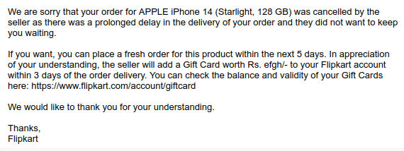 jtibrewala's tweet photo. When you get cryptic messages from your ecommerce platform @Flipkart like this, what would you do? I'm thinking 'efgh' should be the same nos as those on the dialpad. Anyone wanna make some unique suggestions? Let the meme fest begin! https://t.co/j3TS4G5gww