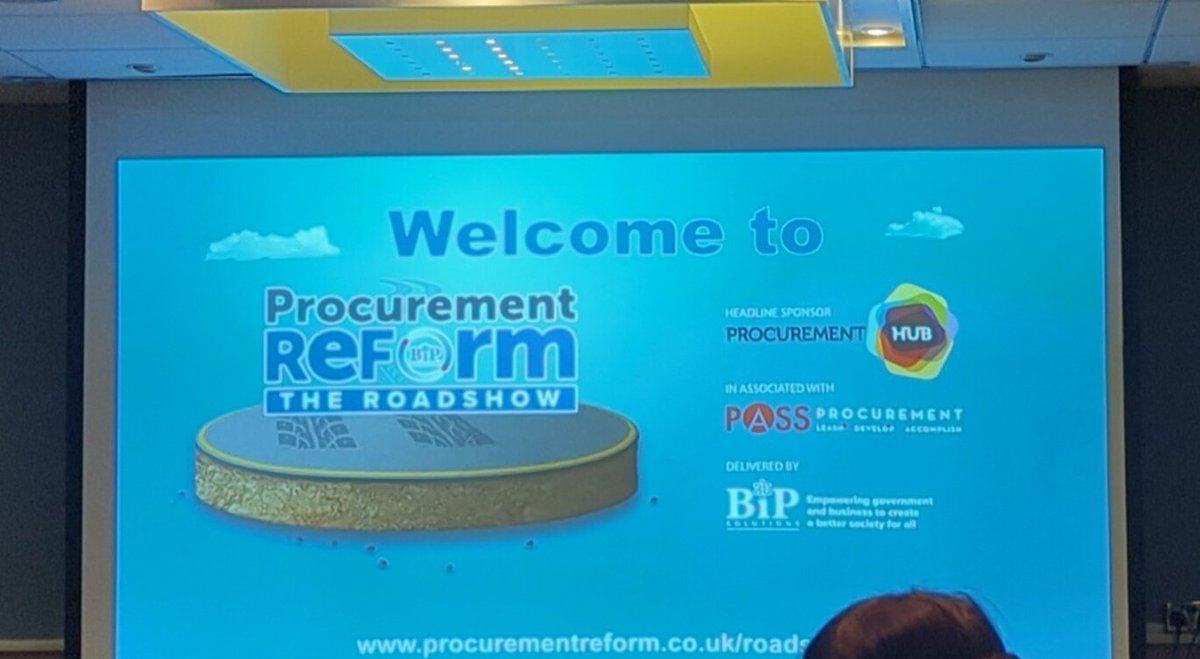 At the Procurement Reform Roadshow today in Sheffield. Ready to learn!