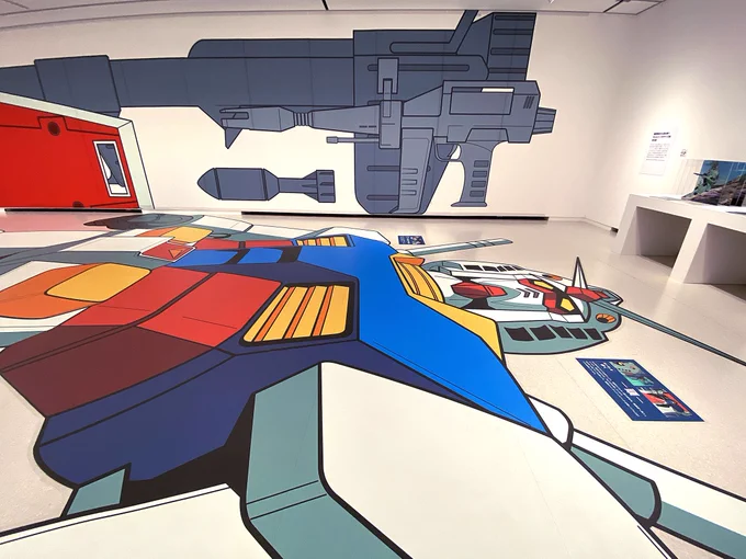 福岡ガンダム祭り⑥福岡美術館巨大ロボット展ガンダムの等身大床絵 