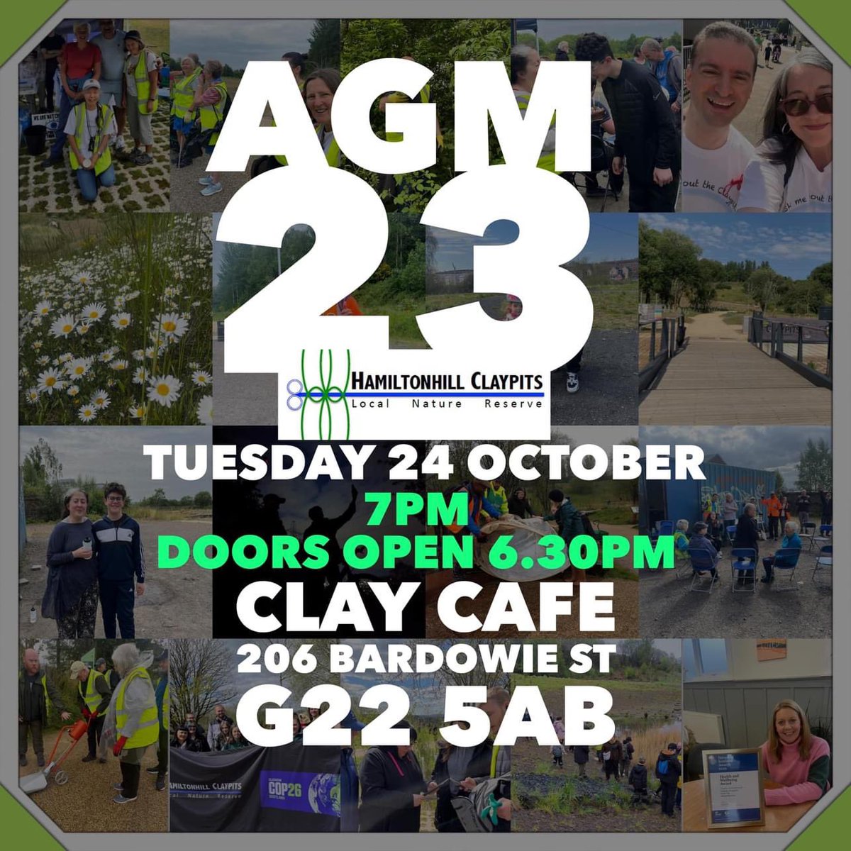 ClaypitsLnr's tweet photo. ⭐️⭐️AGM time! ⭐️⭐️
🗓️Tue 24th Oct
🕡Doors Open 6.30pm,7pm to 8pm AGM, 8.30pm close.
📍Clay Café, 206 Bardowie Street, Possilpark, Glasgow, G22 5AB
☕️Free tea, coffee, soft drinks n cakes 
register below.
https://t.co/EjavC2ASx1
 Or 
📧email claypitslnr@gmail.com https://t.co/uNZDX3rW3c