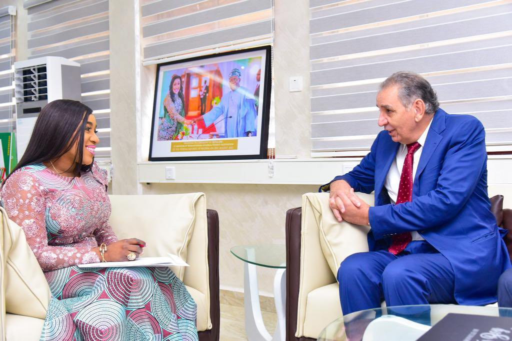 kennymonet's tweet photo. @edu_betta Minister of Humanitarian Affairs and poverty Alleviation holds Strategic meeting with Ambassador of Morocco, His Excellency Ou Ali Tagma, He pledge their support to the Provision of durable solutions to persons affected by humanitarian crises in Nigeria 
#RenewedHope https://t.co/y67s1lOEjn