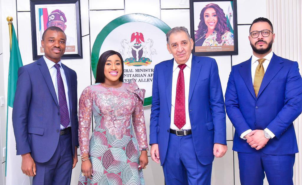 kennymonet's tweet photo. @edu_betta Minister of Humanitarian Affairs and poverty Alleviation holds Strategic meeting with Ambassador of Morocco, His Excellency Ou Ali Tagma, He pledge their support to the Provision of durable solutions to persons affected by humanitarian crises in Nigeria 
#RenewedHope https://t.co/y67s1lOEjn
