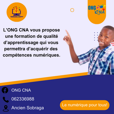 OngCna's tweet photo. Bonjour à tous!
L'ONG CNA vous présente son programme
de formation numérique
#ongcna
#alphabétisationnumérique https://t.co/RnkG8daqij