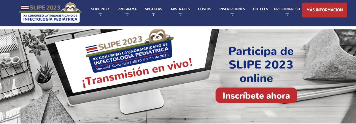 Vives en 🇪🇸 u otro país y no podrás viajar a #SLIPE2023 <a href="/SLIPEsociedad/">SLIPE sociedad</a> en 🇨🇷? Estamos a 2 semanas de iniciar el Congreso Latinoamericano de Infectología Pediátrica en Costa Rica. #pedsID #infectoped <a href="/seipweb/">SEIP</a> <a href="/aepediatria/">AEP</a> Link inscripción streaming 👉🏾
slipe2023.org/inscripcion-co…