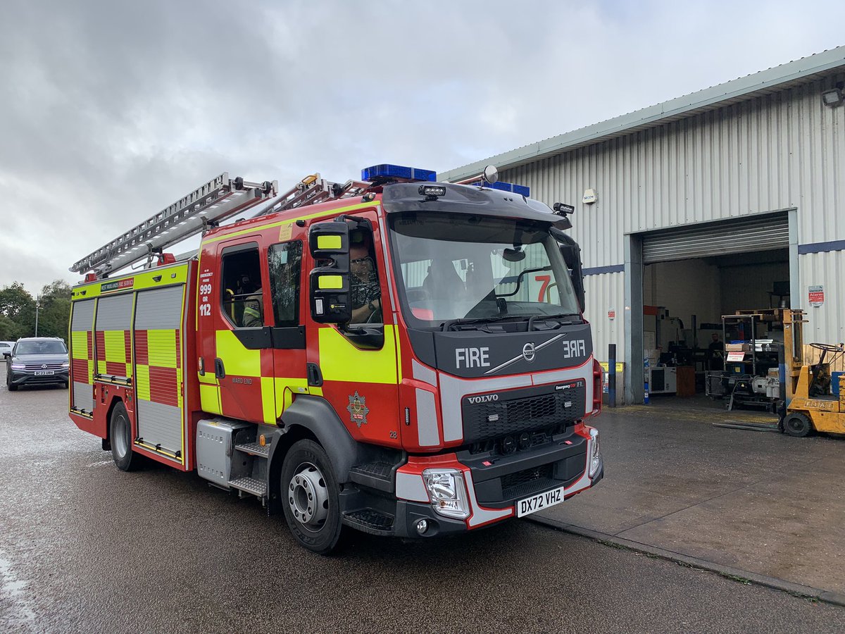 Red watch are visiting industrial sites this morning collecting information to support our effective response to incidents. 
#wmfs #response #safeandstrong