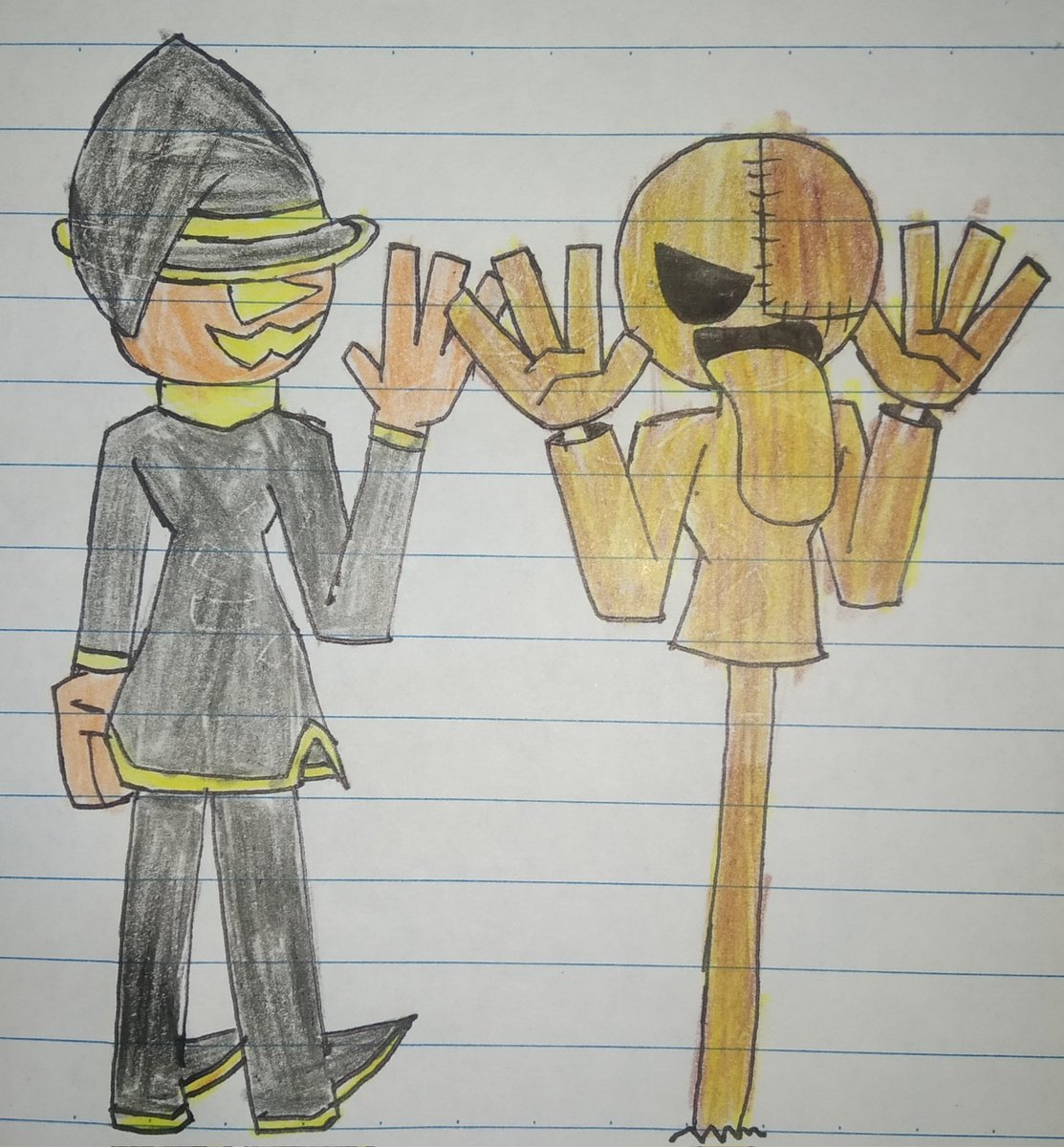 LongestVidEver's tweet photo. Day 23 of my school drawings
Oh look! It's Zardy & Bushwack! Long time no see, My friends! :D
#fnf #fridaynightfunkin #Fnfvszardy #Zardy #Bushwack https://t.co/UbfRbnZIAF