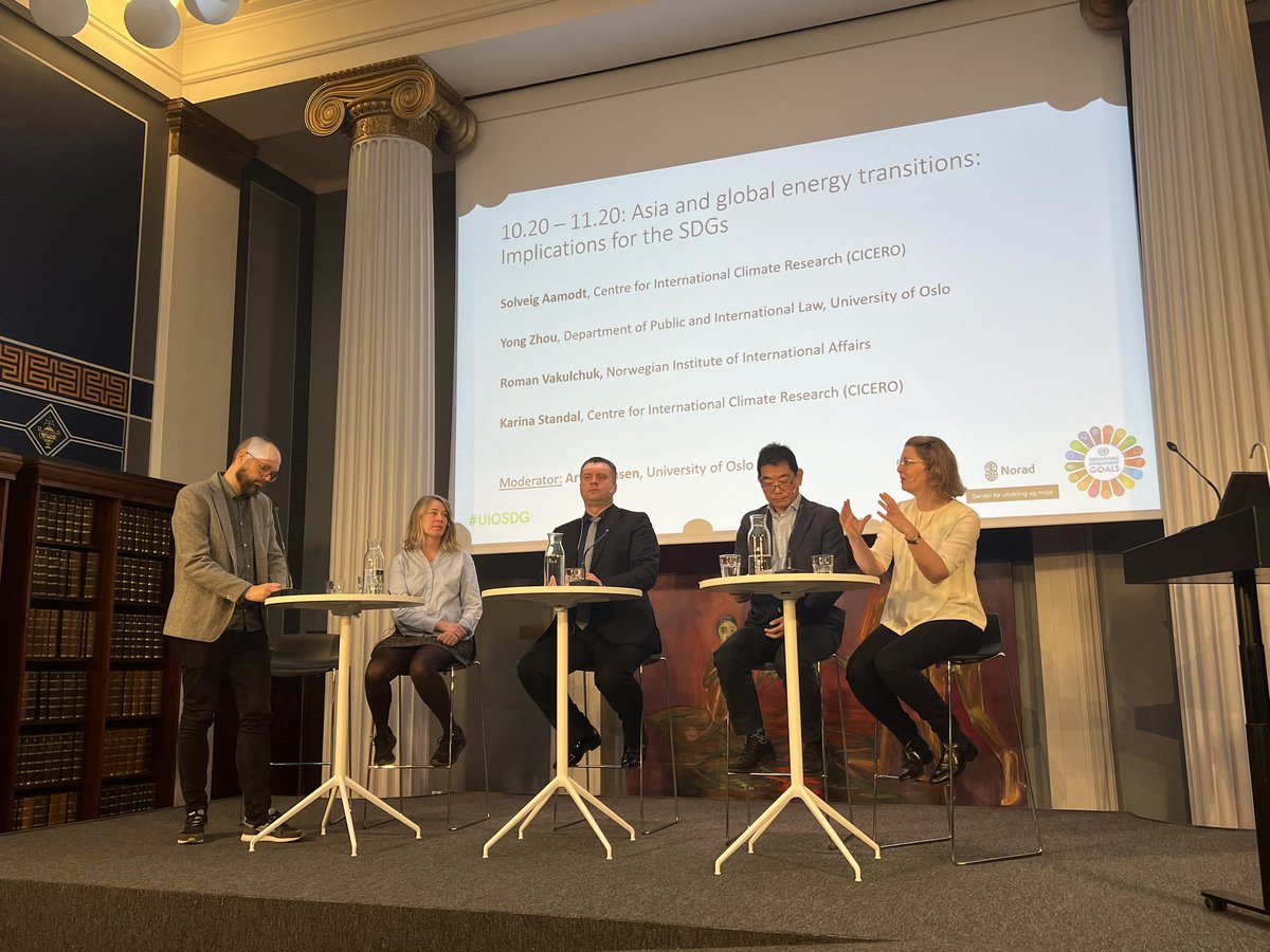 OsloSdg's tweet photo. Panel 2 is now discussing Asia and global energy transitions
@HansenArve @CICERO_klima @nupinytt @sum_uio
#UIOSDG https://t.co/Md5B4G9GZS