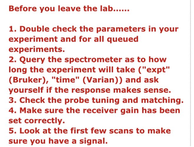uOttawaNMR's tweet photo. Have you ever looked at your NMR data from the weekend on Monday morning and been very disappointed?  Here are a few things to check on Friday afternoon before you leave the NMR lab. https://t.co/sGAVSWm6sR #nmrchat https://t.co/TH6I6BJifA