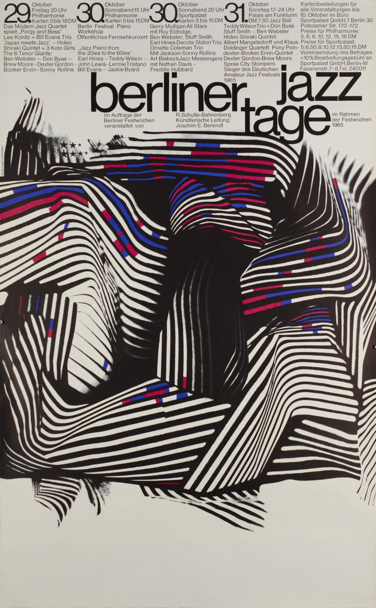 Love this! Berliner Jazz Tage 1965
Designed by Günther Kieser
galerie123.com/en/original-vi…