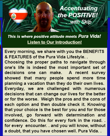PuraVidaLifeCR's tweet photo. https://t.co/Ob7oR2LwBU
Thursday, October 19th, 2023
 #costarica #puravida #CostaRica  #PuraVida #positiveattitude #positivethinking #positivethoughts #apositiveapproach #goodnews #positive #happiness #beinghappy https://t.co/6heV9fRJRX
