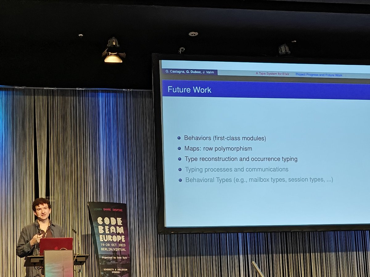 PragTob's tweet photo. Future work for the @elixirlang type system! @duboc_guillaume @CodeBEAMio 

#myelixirstatus #webeamtogether #codebeamio https://t.co/hZdkKOWqRV