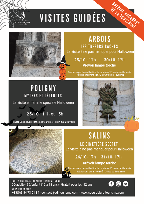 Puisque c'est bientôt les vacances et la Toussaint, on vous propose des visites guidées mortelles 👻💀