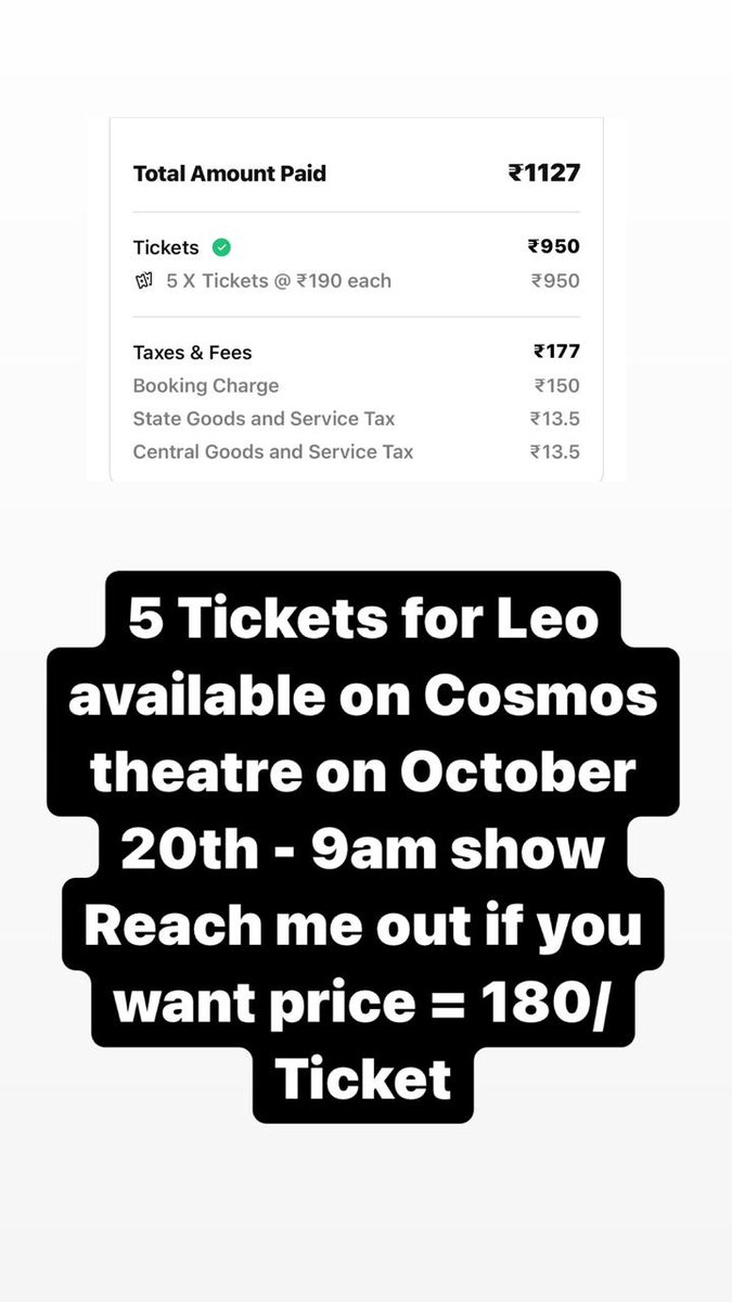 shooooooo____'s tweet photo. #LeoTickets #Leo Avinashi Cosmos theatre https://t.co/YhG6qSoeoG