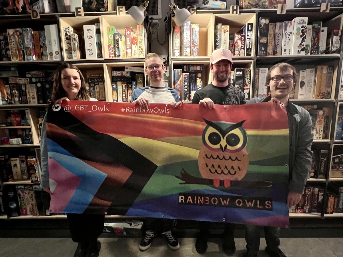 Rainbow Owls (@lgbt_owls) on Twitter photo Our first ever non-matchday social last night was a triumph! 🎉
It was a great experience for #swfc LGBTQ+ & ally fans to play board games at <a href="/TreehouseBGC/">The Treehouse board game cafe</a> with our ambassador <a href="/niallguitesogb/">Niall Guite</a>. 🎲
They were also shown his 3 <a href="/SOGreatBritain/">Special Olympics GB</a> medals & we held our banner together! Our first ever non-matchday social last night was a triumph! 🎉
It was a great experience for #swfc LGBTQ+ & ally fans to play board games at <a href="/TreehouseBGC/">The Treehouse board game cafe</a> with our ambassador <a href="/niallguitesogb/">Niall Guite</a>. 🎲
They were also shown his 3 <a href="/SOGreatBritain/">Special Olympics GB</a> medals & we held our banner together!