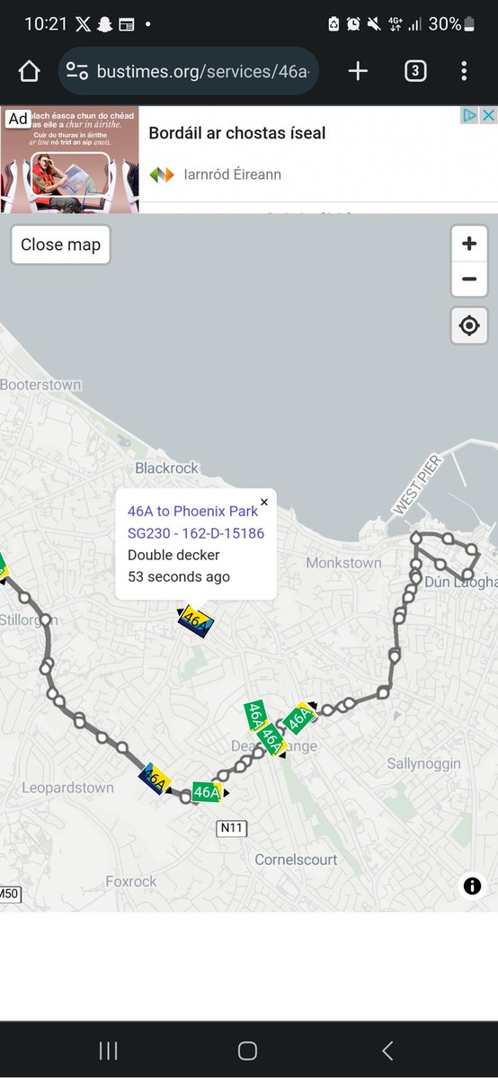 @dublinbusnews is there a diversion on #DB46A?