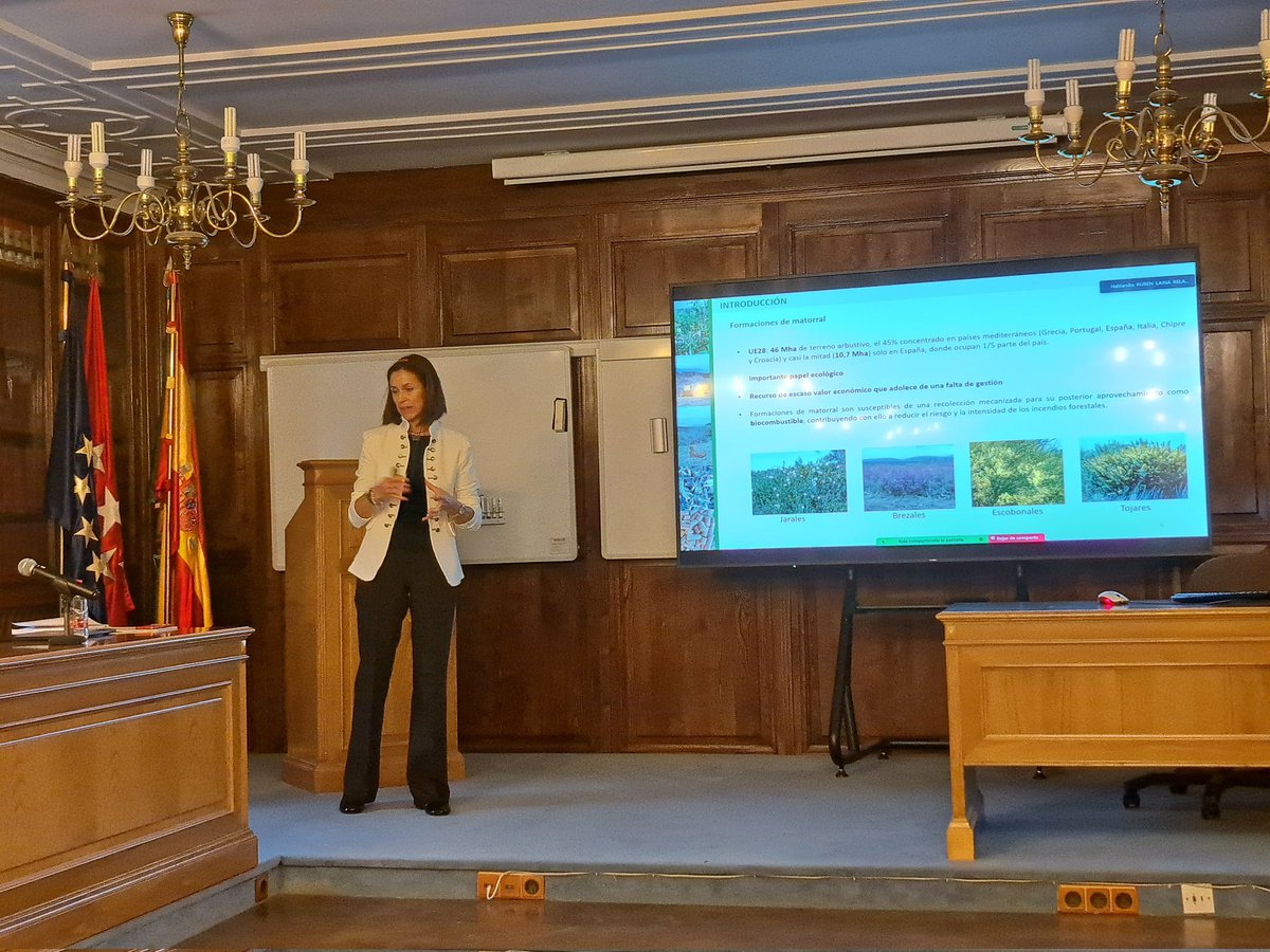 Nuestra compañera Raquel Bados defiende hoy su tesis sobre Gestión Sostenible de Matorrales de Estepa (Cistus laurifolius), en <a href="/MontesUPM/">ETSI de Montes, Forestal y del Medio Natural</a> .Proyecto #enerbioscrub