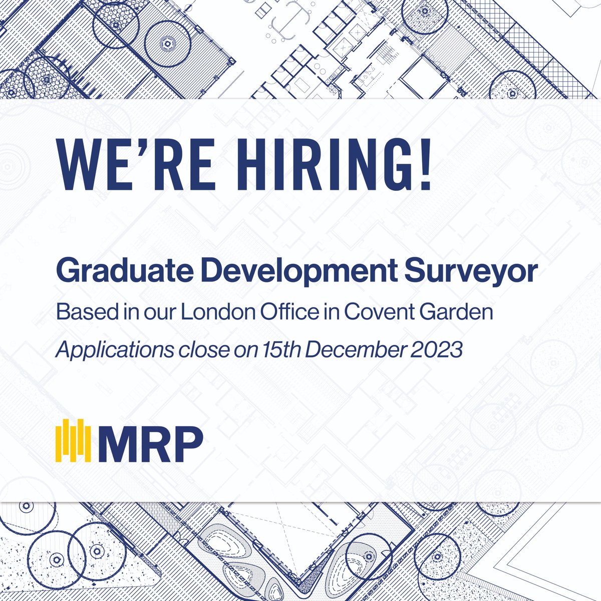 MRP are looking for a Graduate Development Surveyor to join us in 2024!

The role offers exposure to the full development lifecycle on schemes ranging from £30m to £200m, and the company will support the completion of your APC certification.

Apply Now 👉bit.ly/403quo7