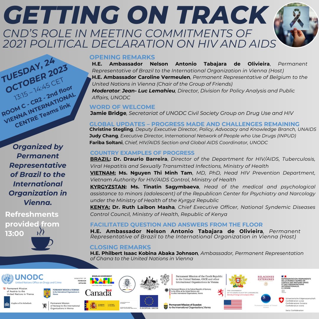 INPUD's tweet photo. Coming soon: Commission on Narcotic Drugs (CND) event on harm reduction: GETTING ON TRACK: CND's role in meeting commitments of 2021 political declaration on HIV and AIDS.

TUESDAY 24th OCTOBER!

Our Executive Director Just Chang will be presenting! https://t.co/WJs4XyikSr