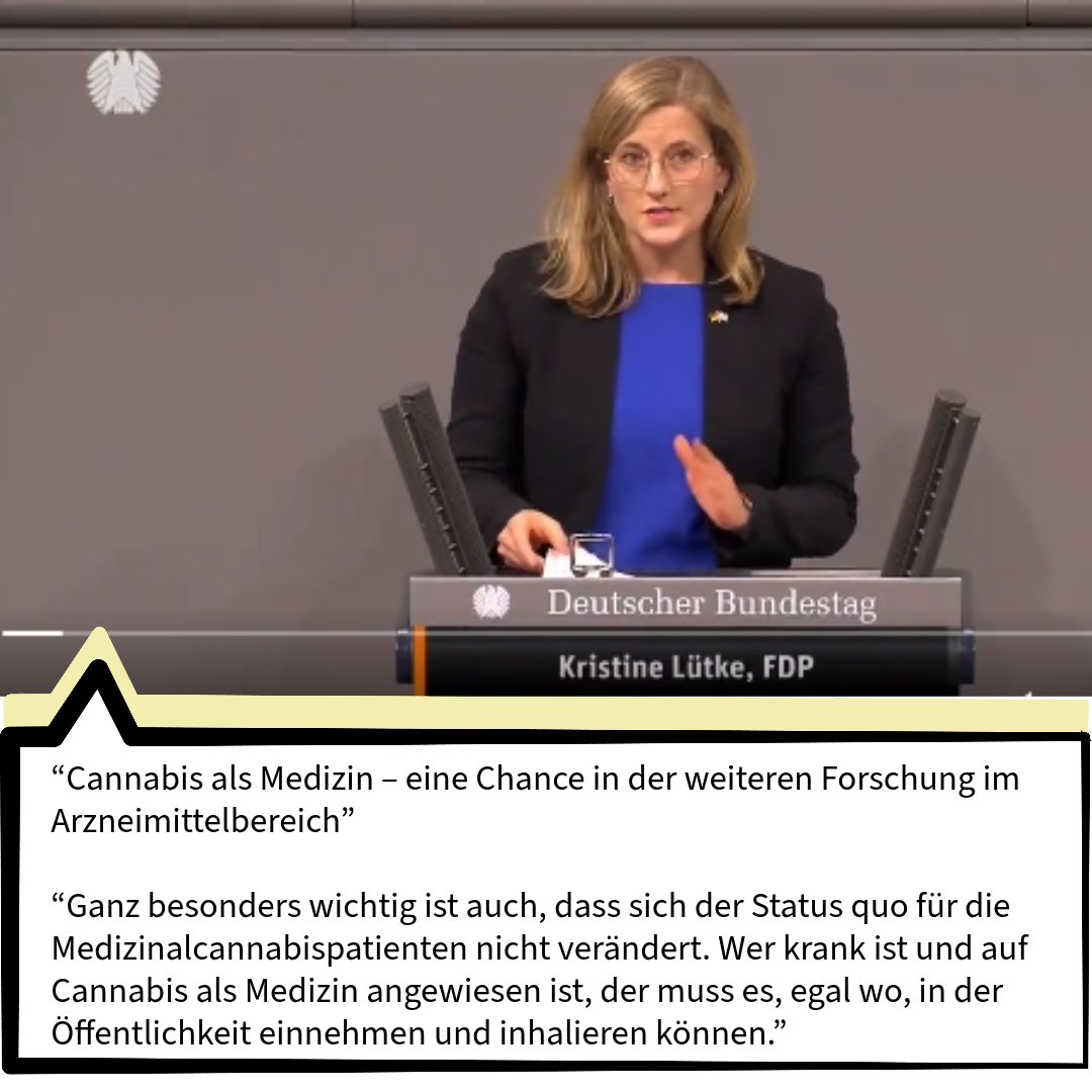 Bund Deutscher Cannabis-Patienten e.V. (@bdcan_ev) on Twitter photo Unser herzlicher Dank gebührt <a href="/kristine_lutke/">Kristine Lütke</a>, FDP, die im Angesicht der kontroversen Legalisierungsdebatte auch uns chronisch Kranke nicht vergisst! #medizinalcannabis #patientsfirst Unser herzlicher Dank gebührt <a href="/kristine_lutke/">Kristine Lütke</a>, FDP, die im Angesicht der kontroversen Legalisierungsdebatte auch uns chronisch Kranke nicht vergisst! #medizinalcannabis #patientsfirst