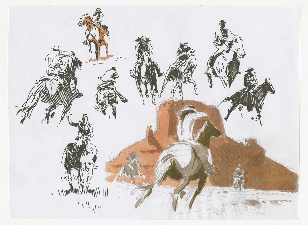CastermanBD's tweet photo. Aujourd’hui, on vous partage ces croquis inédits que nous a livrés Christian Rossi, travail préparatoire à son album Golden West - déjà en librairie.
On ne se lasse pas du tracé sublime de ce maître du dessin.
#goldenwest #christianrossi #castermanbd #casterman #western https://t.co/zY8HnzTMCu