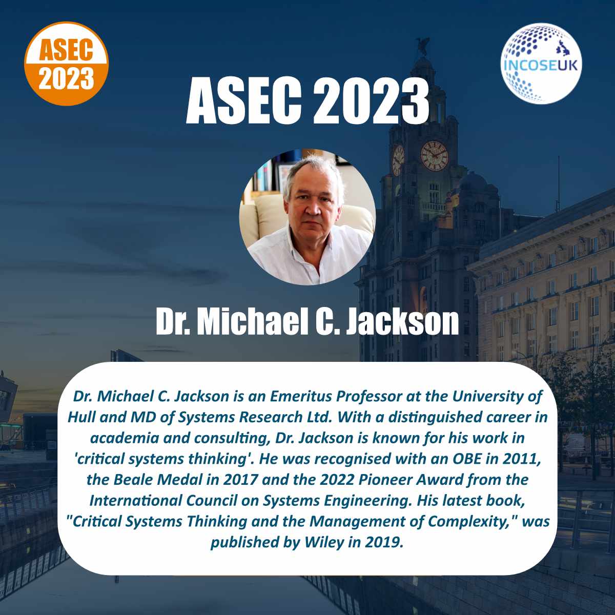 Meet the Keynote Speakers of ASEC 2023! 🎤 Explore the backgrounds and expertise of @NikeFolayan, @Dr_Eluned and Dr Michael C. Jackon. Discover the full program and book your spot at asec2023.org.uk #ASEC2023UK #SystemsEngineering