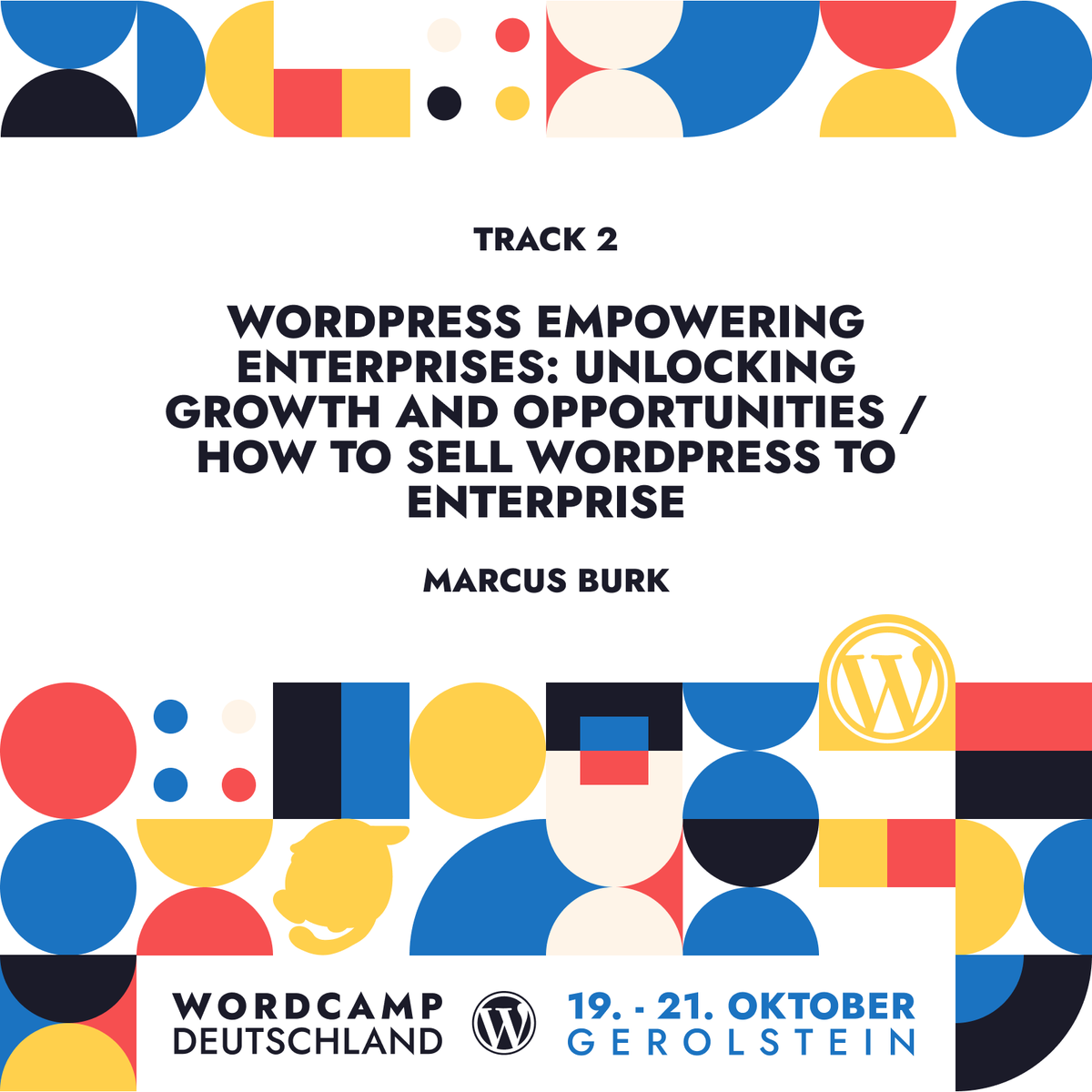 Next on Track 2: Marcus Burk, WordPress empowering enterprises: unlocking growth and opportunities / how to sell WordPress to enterprise
#WCDE23 #WCDE #WordPress