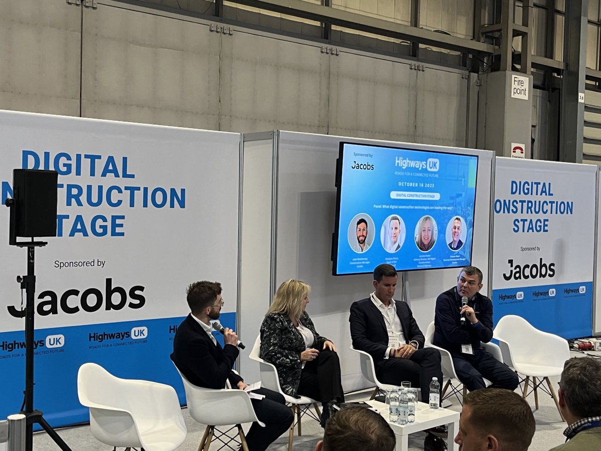 ⁦<a href="/djhreed67/">Duncan Reed</a>⁩ speaking about the importance of #digital yesterday here at #HighwaysUK. The importance of digital connected to the #environment for #sustainable future ⁦<a href="/ACOWater/">ACO Water Management</a>⁩