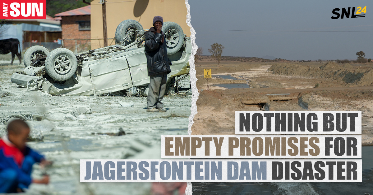 dailysunsa's tweet photo. #Damdisaster #Jagersfontein Residents suffered when a mine dam in Jagersfontein in Free State burst on 11 September 2022. READ MORE about what the Daily Sun reporters UNCOVERED during their visit. 👉https://t.co/90g1g68oUC
#damcollapse #residents #servicedelivery https://t.co/8zaC892PzJ
