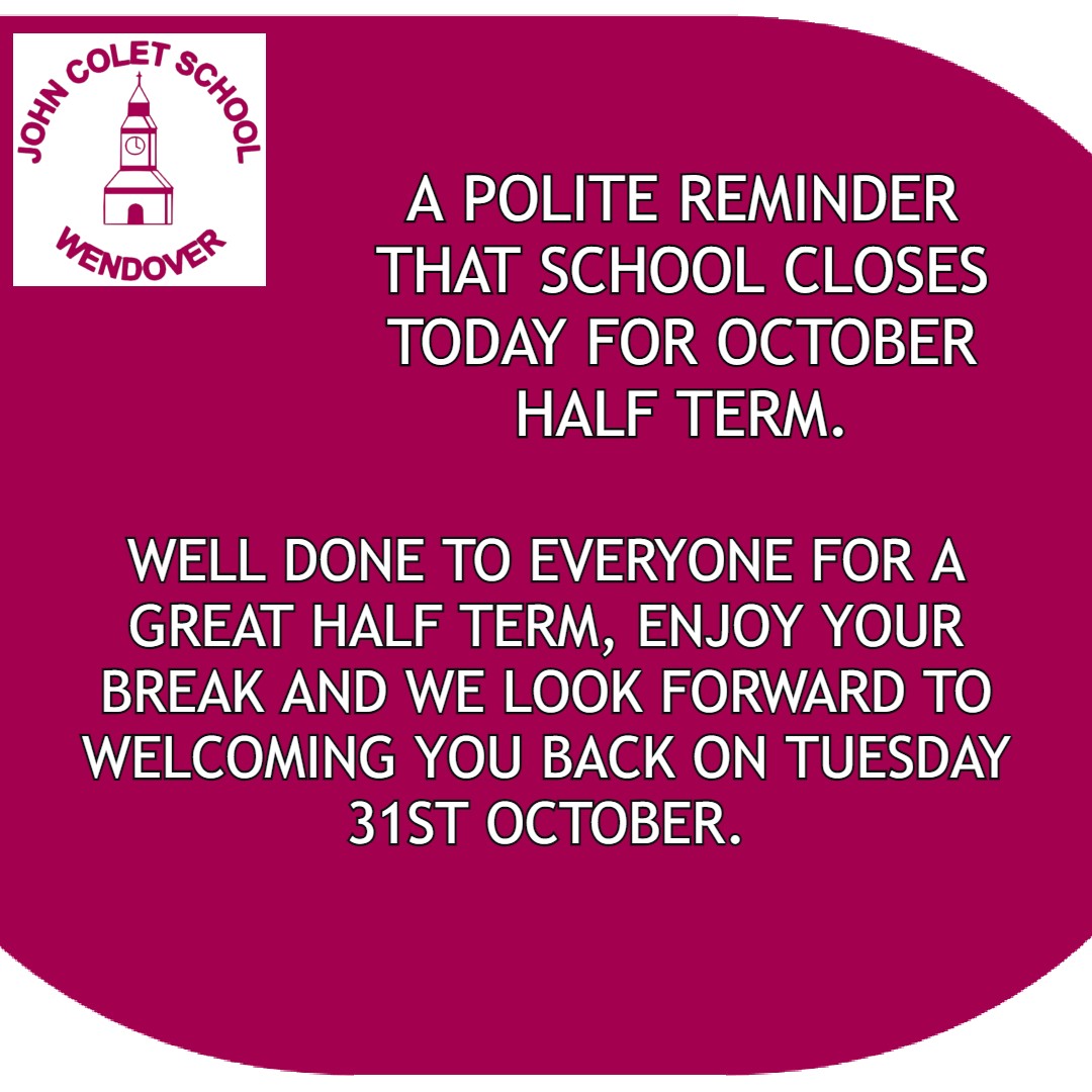 We hope you have all got off to a great start in your new school year.