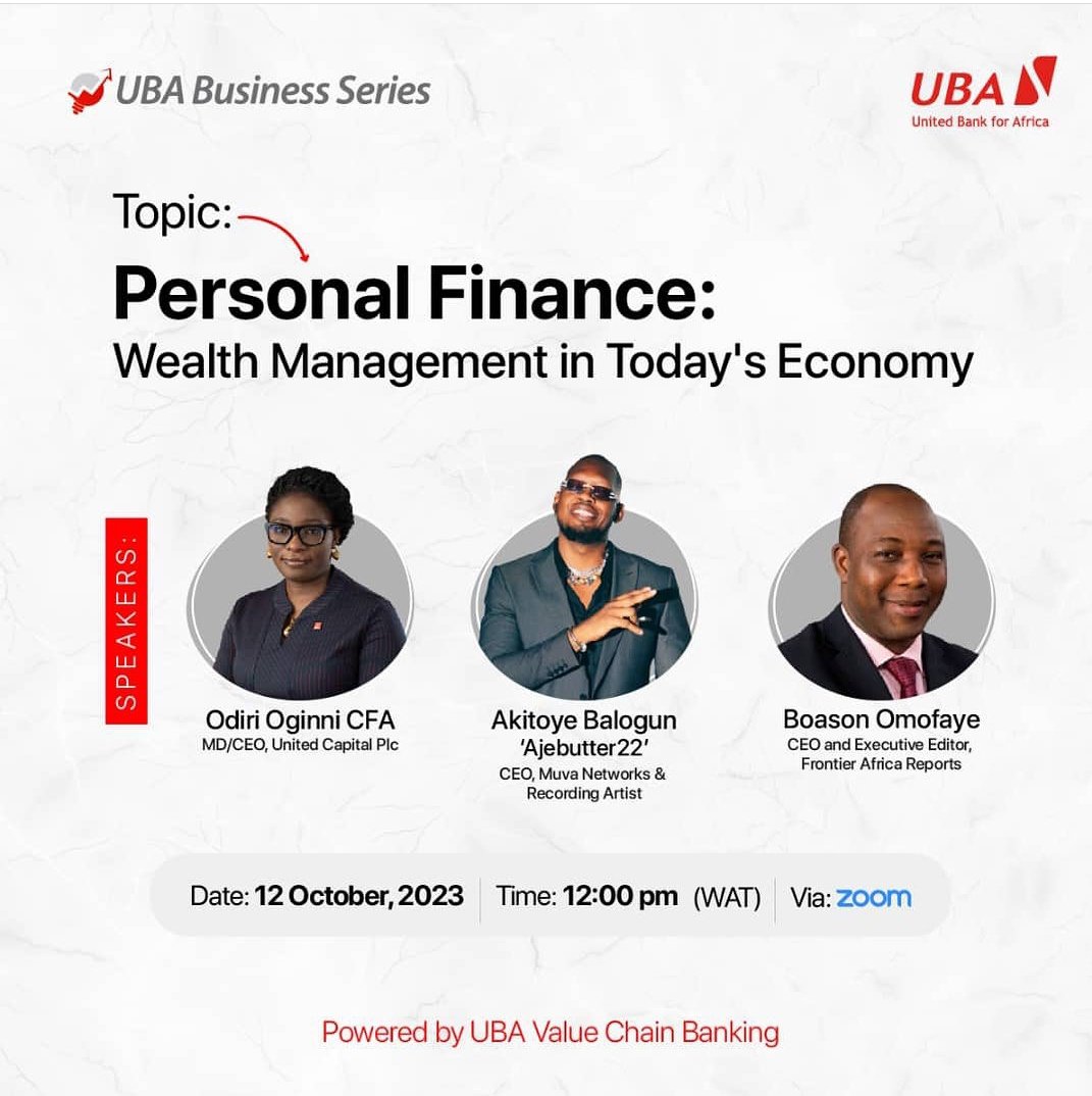 United Bank for Africa @ubagroup

United Bank for Africa lit up the stage with an inspiring seminar, setting the scene for personal prosperity. 

Dive into the world of wealth creation with insights from our extraordinary seminar. 
#Thread
#UBAGROUP
#UBABUSINESSSERIES
