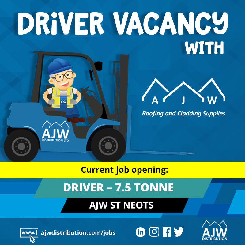 AJWDistribution's tweet image. ✨JOB OPPORTUNITY✨

We are looking for an experienced 7.5 tonne driver to join our St Neots depots!

Find out everything you need to know here, including how to apply 🙌👉 bit.ly/3Z8FBfx 

#AJWDistribution #JobOpportunity #NewJob #Roofing #StNeots #StNeotsCambs