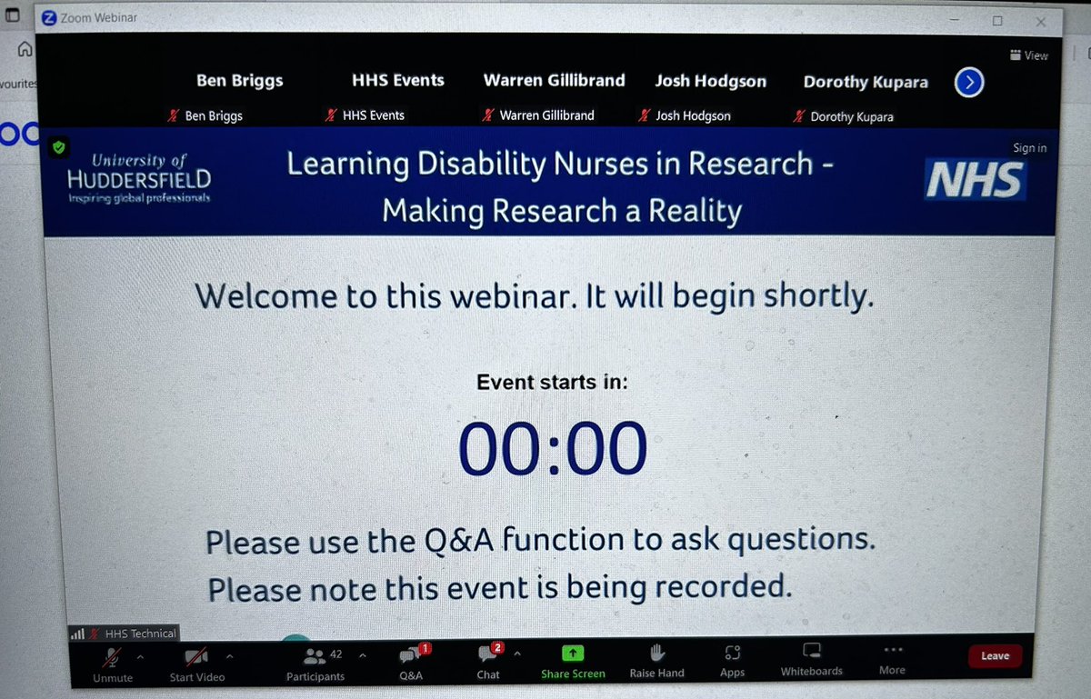 Ben Briggs (@therealsprigger) on Twitter photo And we’re off!! The first of two webinars showcasing the great work of learning disability nurses and the research they’ve undertaken! <a href="/wakups/">Dr. Dorothy Kupara</a> <a href="/JoshHodgsonRNLD/">Josh Hodgson</a> <a href="/MckieAmanda/">amanda mckie</a> @samabdulla <a href="/DavidHarling1/">David Harling</a> And we’re off!! The first of two webinars showcasing the great work of learning disability nurses and the research they’ve undertaken! <a href="/wakups/">Dr. Dorothy Kupara</a> <a href="/JoshHodgsonRNLD/">Josh Hodgson</a> <a href="/MckieAmanda/">amanda mckie</a> @samabdulla <a href="/DavidHarling1/">David Harling</a>