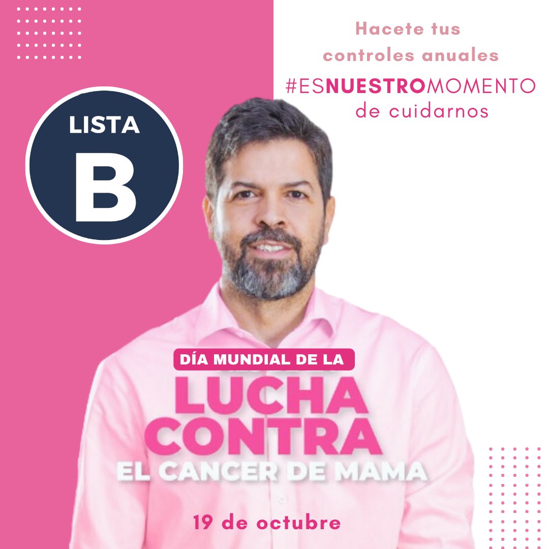 BobadillaGerar's tweet photo. Cada 19/10 se recuerda el Día Mundial de Lucha contra el Cáncer de Mama
Además, todo el mes se dedica a sensibilizar, visibilizar y crear conciencia sobre la importancia del control anual y su detección precoz
Es importante recordar que esta lucha es de todos!
#EsNuestroMomento https://t.co/BQRv65Oobe