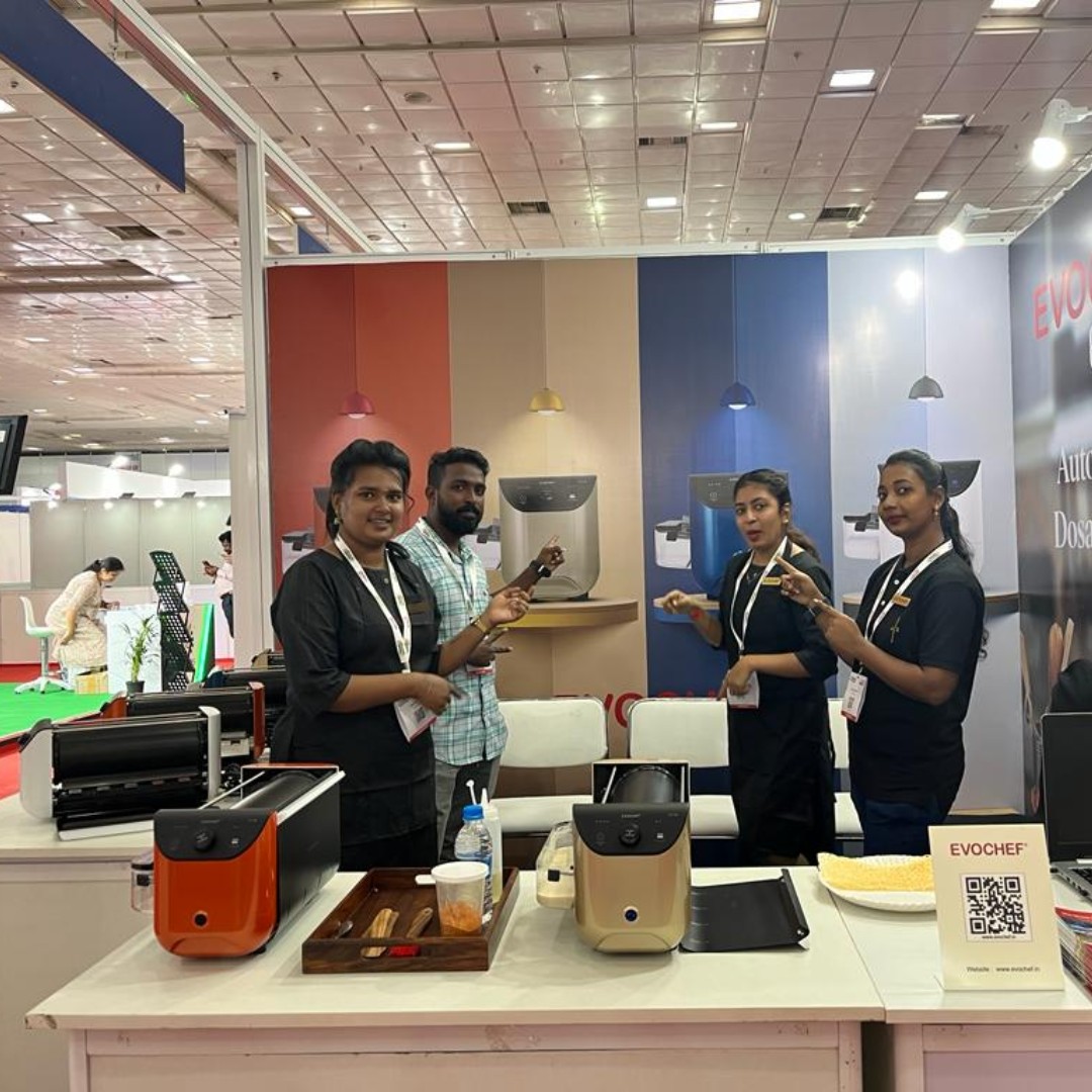 evochef_india's tweet photo. We are excited to be part of the F&amp;B trade show happening in Nandambakkam on the 19th and 21st of October.
Our Stall Number is T8A; come visit us and experience the future of dosa making!

#ecflip #dosamaker #evochef  #evochefecflip #dosalovers #dosa #kitchengadget #dosalovers https://t.co/vWA3Ch0Ife