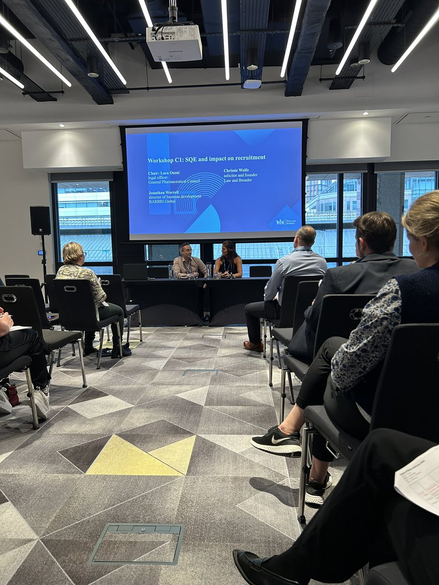 #FutureofWorkConf2023

Fantastic breakouts underway - this one on the SQE and how it impacts on recruitment