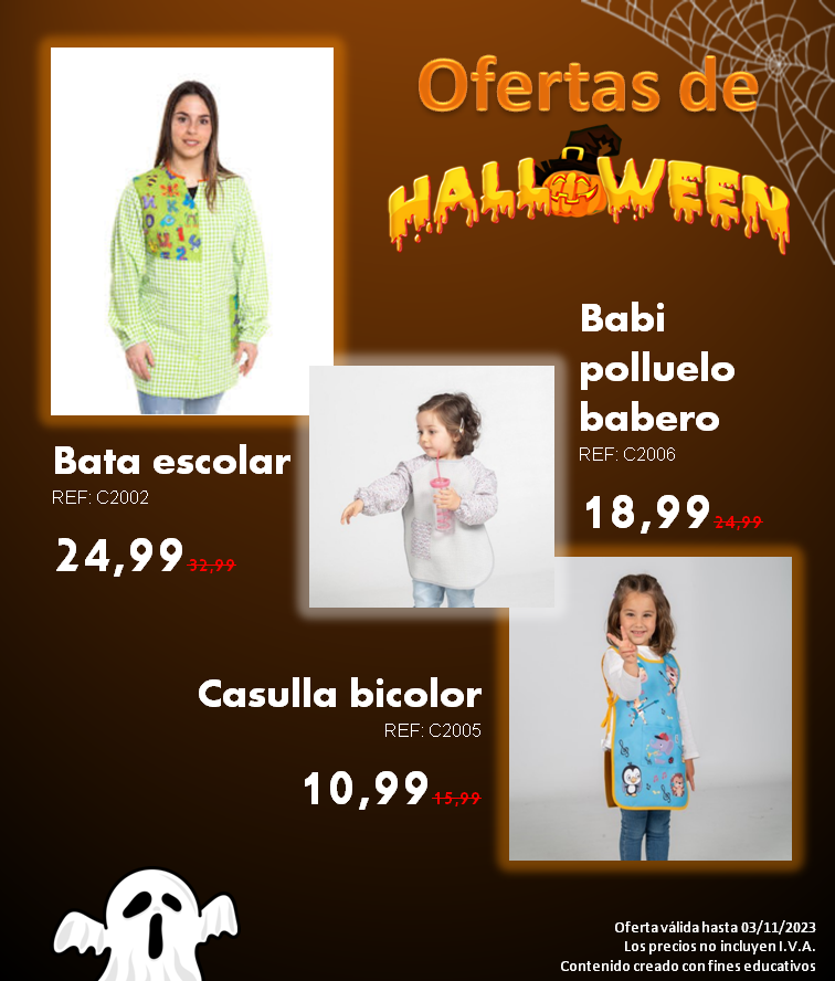 ¡CAMPAÑA DE HALLOWEEN!

Válida desde el 20/10/23 hasta el 03/11/23
Aprovecha esta espeluznante oferta!!!!!🎃👻