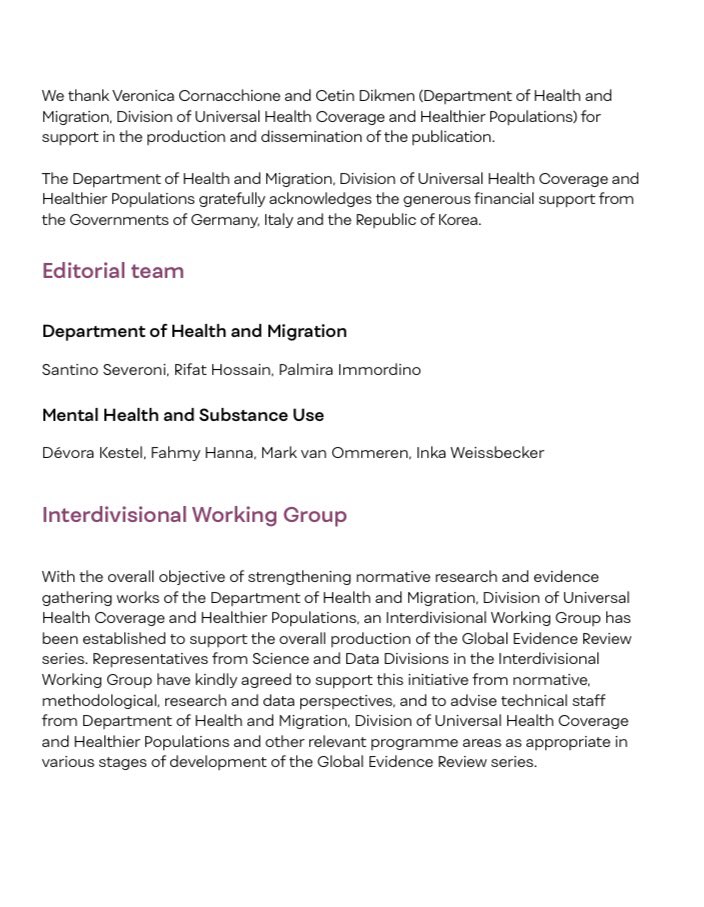 WPA ECPs Section (@ecps_wpa) on Twitter photo On #WorldMentalHealthDay the <a href="/WHO/">World Health Organization (WHO)</a> released the Global Evidence Review on Health and Migration reporting the main factors influencing the #mentalhealth of #refugees & #migrants and access to care and calling for policies that safeguard #humanrights. Link 👉:who.int/publications/i… On #WorldMentalHealthDay the <a href="/WHO/">World Health Organization (WHO)</a> released the Global Evidence Review on Health and Migration reporting the main factors influencing the #mentalhealth of #refugees & #migrants and access to care and calling for policies that safeguard #humanrights. Link 👉:who.int/publications/i…