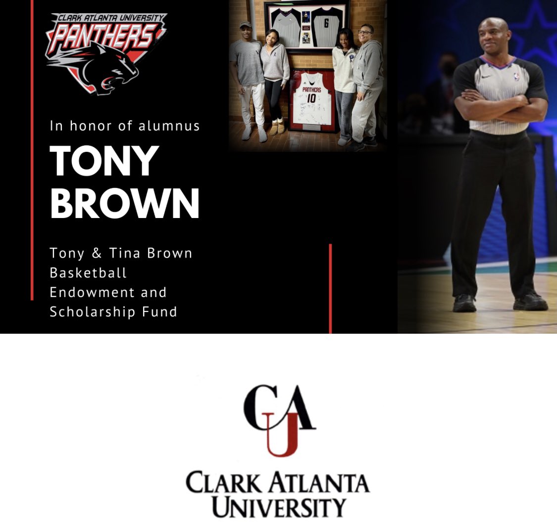 Tomorrow mark’s one year since Tony Brown’s passing We honor Tony and his amazing wife, Tina Taylor-Brown, and their three children by supporting Clark Atlanta University with the Tony &amp; Tina Brown Basketball Endowment. We miss you friend! #6strong 

secure.givelively.org/donate/clark-a…