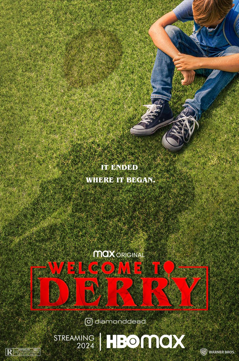 levmauc's tweet photo. Recordatorio que en 2024 llegará a HBO MAX la serie de terror WELCOME TO DERRY, precuela de la película IT (adaptación del libro de Stephen King) que contará el origen del payaso Pennywise y transcurrirá en los años 60. https://t.co/2kG9LL41l5