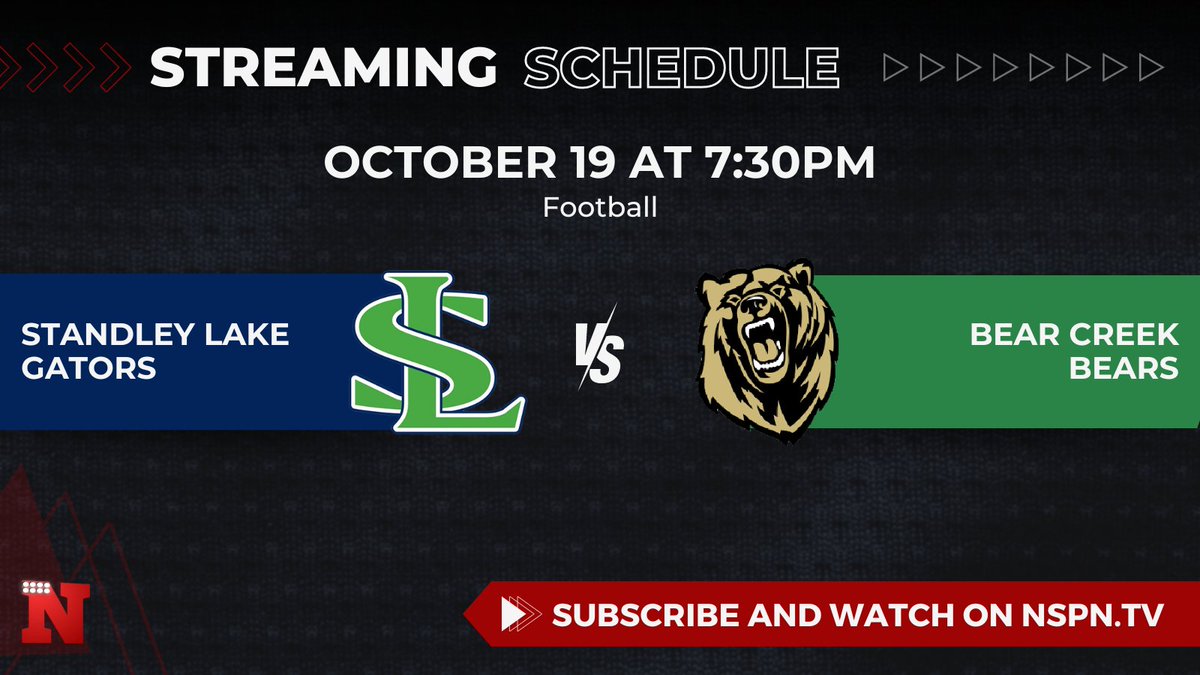 Jeffco Athletics (@jeffcoathletics) on Twitter photo FOOTBALL
Doubleheader at Jeffco Stadium today (Thursday, Oct. 19).
4 pm Lakewood vs Columbine
7:30 pm Standley Lake vs Bear Creek
<a href="/HomeTownTix/">Hometown</a> Tickets - jeffco.hometownticketing.com/embed/all
<a href="/NSPNcolorado/">NSPN - Colorado</a> live stream - nspn.tv/CHSAA
#copreps <a href="/JohnRenfrow/">John Renfrow</a> FOOTBALL
Doubleheader at Jeffco Stadium today (Thursday, Oct. 19).
4 pm Lakewood vs Columbine
7:30 pm Standley Lake vs Bear Creek
<a href="/HomeTownTix/">Hometown</a> Tickets - jeffco.hometownticketing.com/embed/all
<a href="/NSPNcolorado/">NSPN - Colorado</a> live stream - nspn.tv/CHSAA
#copreps <a href="/JohnRenfrow/">John Renfrow</a>