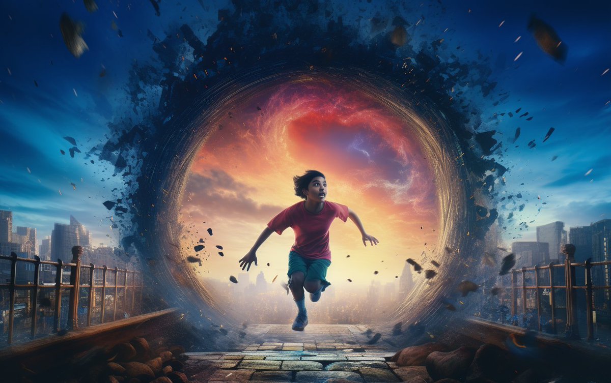 EnchantingAI's tweet photo. #portals #generatedworlds #hyperrealistic
Prompt: human on a city street jumping toward camera through shattering portal with image of generated world inside grid lines hyper realistic
#Midjourney #EnchantingAI #LovelyAI
https://t.co/PgjT3DhS1A https://t.co/wBe2wRCjjT