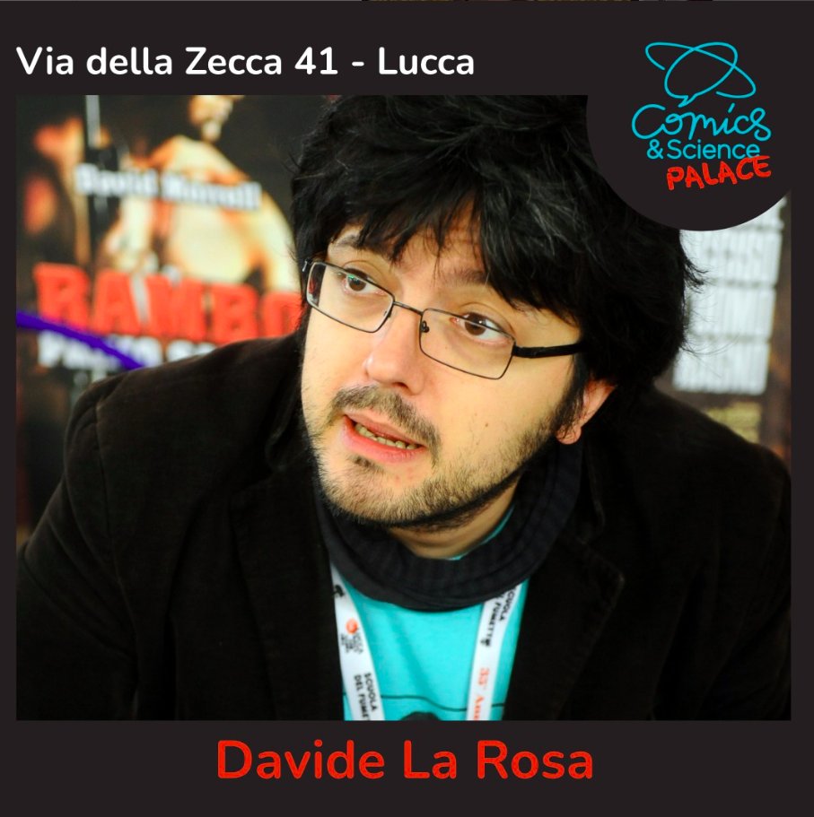 ComicsScience's tweet photo. [ C&amp;S Palace, Lucca ] 𝟭 𝗻𝗼𝘃.  ore 𝟭𝟱
“𝗜𝗺𝗽𝗮𝗿𝗶𝗮𝗺𝗼 𝗮 𝗱𝗶𝘀𝗲𝗴𝗻𝗮𝗿𝗲 𝗺𝗮𝗹𝗲 𝗰𝗼𝗻 𝗗𝗮𝘃𝗶𝗱𝗲 𝗟𝗮 𝗥𝗼𝘀𝗮” un fondamentale master per perdere ogni contatto con il gusto grafico.
Programma e info: https://t.co/o6ymFpBOlh @Lario3 https://t.co/TnzotMNuBt